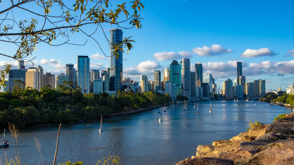 The Brisbane River and city skyline from Kangaroo Point